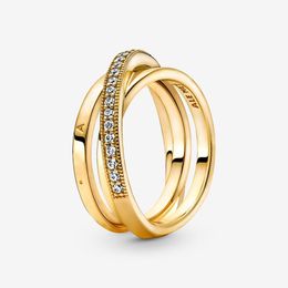 Trouwringen Mode Hoge Kwaliteit Sieraden voor Vrouwen Verlovingspaar Ring voor vrouwen DIY fit Pandora Celestial Blue Sparkling Moon Ring