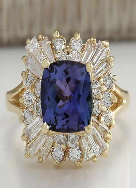 Anneaux de mariage Fashion Square Blue Stone Ring Charm Femme Bijoux CZ pour les femmes Promesse Engagement ACCESSOIRES MÉDICATURES CONDS6354779