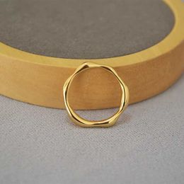Bagues de mariage à la mode en carreflé en or à la mode simple et exquise anneau irrégulier fice index anneau doigt