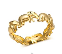 Anneaux de mariage à la mode argenté Tempérament de bague féminine beauté Elephant Hand Jewelry2757853