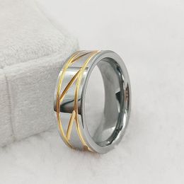 Trouwringen Fijne Sieraden Real Tungsten Carbide Ring Man Hoge Kwaliteit Gevuld Koppels Vinger Voor Mannen En Vrouwen