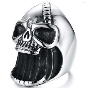 Anillos de boda FntYcm Abrebotellas Punk Skull Acero inoxidable para hombres Titular Cerveza Anillos Bague Homme Anel Masculino