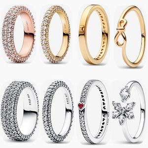 Anneaux de mariage pour femmes Nouveaux bijoux My Love Diamond DIY fit Pandora Ring Engagement Gift Designer Jewelry