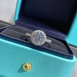 Trouwringen voor vrouwen Sterling zilveren echte diamant meisje verlovingsring liefde hoge kwaliteit met originele doos ontwerper sieraden