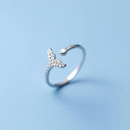 Wedding Rings Foyuan's eenvoudige en modieuze fishtail ring damesgeometrisch temperament is klein vers zoet