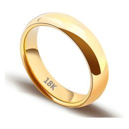 Trouwringen Vergulde ring Goudkleur Mode Dames Eenvoudig trouwring voor koppels Verlovingssieraden Cadeau 231007