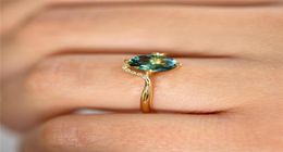 Bagues de mariage gorgor femmes matériaux de cuivre motif en vert zircone gold plaqué élégant exquis bijoux romantique R10103645050C8962153
