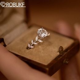Anneaux de mariage certifiés GRA 1CT réel pour femme D couleur VVS1 Lab diamant S925 argent fiançailles promesse bande bijoux 231118