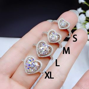 Anillos de boda Accesorios de mano A primera vista Micro-set Love Zircon Ring Moda en forma de corazón Compromiso Diamante Mujeres