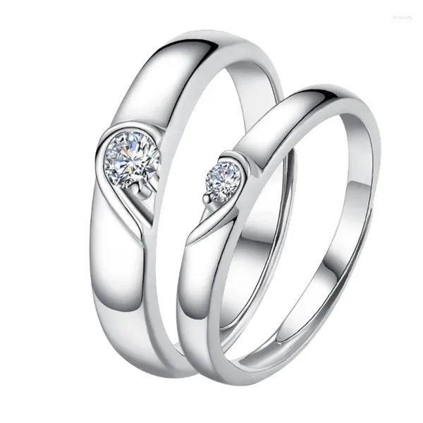 Anneaux de mariage promesse de coeur pour les couples je t'aime bague de fiançailles ensemble cadeau