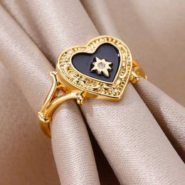 Bagues de mariage coeur zircon anneaux esthétiques pour les femmes