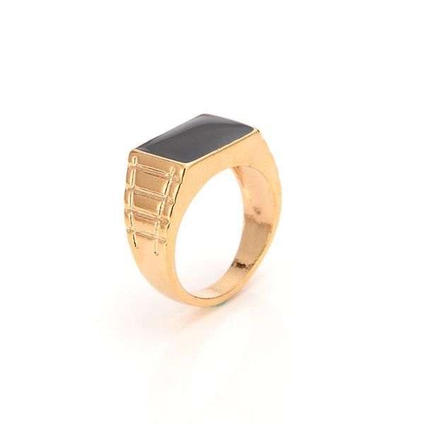 Anillos de boda de alta calidad 2021 negros para hombre, anillo clásico de cobre sólido cuadrado brillante, compromiso nupcial, regalos de joyería para fiesta para hombre