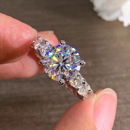 Anneaux de mariage huitan scintillant pour femmes micro-pavées rondes cz en pierre de cristal groupes femelles bijoux de la mode
