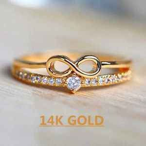 Bagues de mariage infinies Love Ring Womens Engagement Fashion Promise Band Anniversary Gift Party Bijoux Q240511
