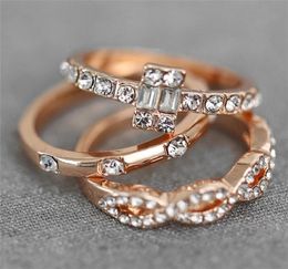 Bagues de mariage bijoux nouveau style ronde ronds de diamant pour femmes 3 pièces Drop 3925434