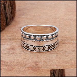 Wedding Rings sieraden retro vrouwen ring creatieve persoonlijkheid eenvoudig koper voor jubileum geschenkondersteuning groothandel1 drop levering 2021 byu0f