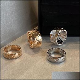Wedding ringen sieraden Sterling Sier voor vrouwen dunne luxe crush verjaardag cadeau Europees en Amerikaans klassiek modepaar 220217 drop deliv