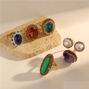 Wedding Rings sieraden vintage met licht luxe ontwerp en overdreven high-end gevoel.Open eindring drop levering dhael