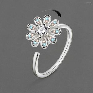 Wedding Rings Jieurery Personality Big Simple Sunflower For Women Charm Engagement Men Vintage Knuckle Finger Sieraden