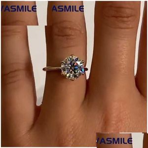 Wedding Rings JVA VVS1 Clarity 2.5 Carat Moissanite 8,5 mm Ronde briljante snede