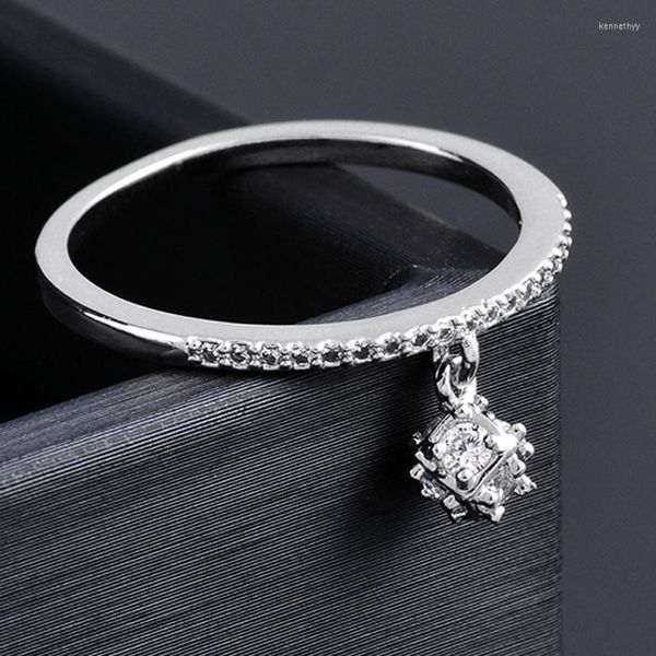 Anillos de boda KIOOZOL, colgante de bola de cristal brillante para mujeres y niñas, accesorios de joyería de moda 2022 ZD1 XS1