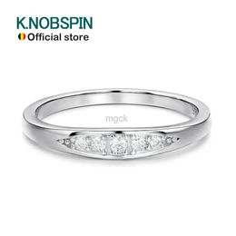 Bagues de mariage Knobspin d vvs1 Tous les anneaux Moisanite pour les femmes GRA Certified Lab Diamond Engagement Wedding 925 Sterling Silver Ring 240419
