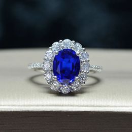 Anneaux de mariage KNRIQUEN 100% argent Sterling créé saphir bleu Royal pierre précieuse de mariage fête de fiançailles bague pour femme bijoux fins 231214
