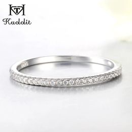 Trouwringen Kuololit trouwringen voor dames meisjes massief 925 sterling zilver 5A edelsteen handgemaakte band verlovingsmaat 10 ringen fijne sieraden 231214