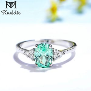 Fedi nuziali Kuololit Zultanite Tanzanite Anello con pietra preziosa per donna Anello in argento sterling massiccio 925 con cambio colore per gioielli di fidanzamento nuziale 231214