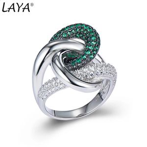 Anéis de casamento Laya 925 prata esterlina irregular curva cruz brilhando zircão moda minimalista fecho gótico anel para homens jóias originais 231214