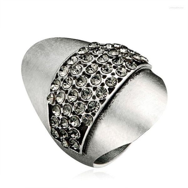 Anillos de boda LEEKER Vintage único en forma de lanzadera para mujeres antiguo Color plata anillo de dedo joyería de moda 2023 llegada 174 LK6