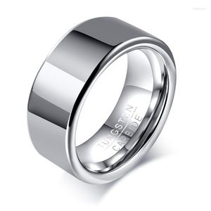 Trouwringen Letapi High Polished 8mm Silver Color Tungsten Carbide Ring For Men Punk Vintage Engagement Promise Telly Sieraden Geschenken