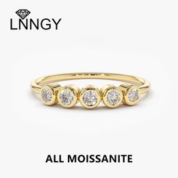 Anillos de boda Lngy 925 asli perak murni pita pernikahan untuk wanita anak perempuan D kelas Bisel bulat 3MM cincin Halus perhiasan harian 230904