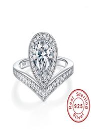 Anneaux de mariage de luxe Original 925 bague en argent massif classique 15 carats Mossanite diamant bijoux pour femmes fiançailles RM10394253495
