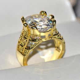 Trouwringen luxe wit blauw paars zirkoon verlovingsring vintage goud gevuld voor mannen vrouwen sieraden aankomst big size