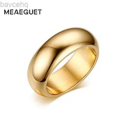 Anneaux Meaeguet 7mm de large anneaux de mariage classiques pour femmes hommes rond en acier inoxydable Bijoux de fiançailles en gros Bijoux bandes de mariage 24329