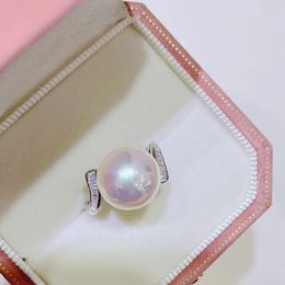 Anneaux de mariage MeiBaPJ 9-10mm naturel blanc perle d'eau douce mode Simple anneau 925 en argent Sterling Fine bijoux de mariage pour les femmes 231108