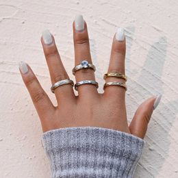 Wedding Rings Memolissa Gold Silver Color Wedding Rings For Men Women Parp Ring Set Trendy Fashion Sieraden Gifts