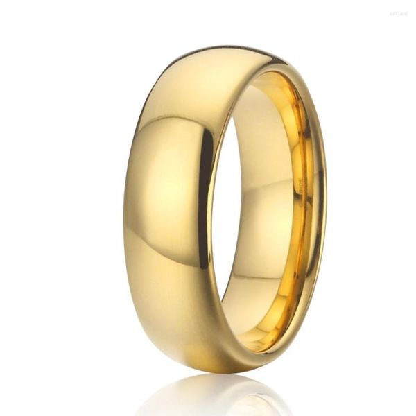 Anneaux de mariage Bague pour homme Alliances Big 6/8 / 10mm Bande Couple Carbure de tungstène Grande taille 15 Or Couleur Bijoux pour femmes