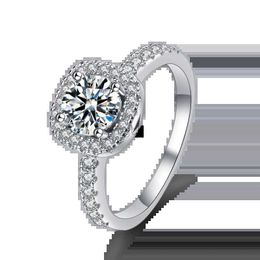 Wedding Rings Moissanite Diamond Ring 18 K goud 925 zilveren verlovingsring Classic Womens Wedding Geschenk maat 1.5/2/3/5carat 240419