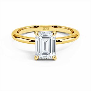 Anillos de boda anillo de sílice molibdeno con certificado jade corta 3ct 7 * 9 mm plateado de piedra 925 joyas diamantes probados Q240514