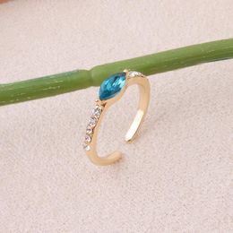 Wedding Rings Neefuwofu Alien Crystal Open Ring Rhinestones Summer Ins Y2K Party Candyenamel Multicolor kleurrijke accessoires Fashion sieraden