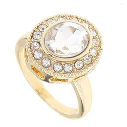 Wedding Rings Neovisson Arabische stralende ring voor delicate vrouwen duif kristal goud kleur algerije Marokko bruid sieraden
