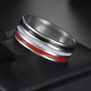 Trouwringen Nieuwe klassieke trendy roestvrijstalen zwarte ringen voor vrouwen rond vinger trouwringen mannen sieraden paar meisje cadeau