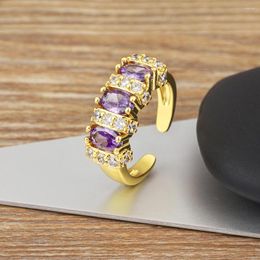 Trouwringen Nidin Hoge kwaliteit onregelmatige opening verstelbare strass ring 15 stijlen luxe mode verlovingsfeest sieraden cadeau