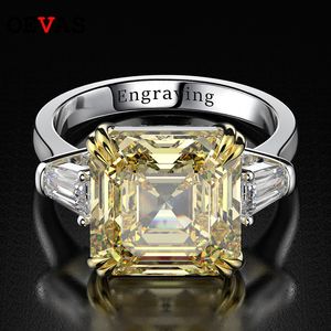 Trouwringen OEVAS 100% 925 Sterling Zilver Gemaakt Citrien Diamanten Edelsteen Bruiloft Verlovingsring Fijne Sieraden Gift Groothandel 230718