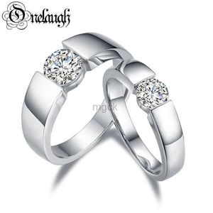 Anneaux de mariage Onelaugh 1ct Moisanite Couple Ring Women Men 925 Sterling Sliver D VVS1 MISSANITE ENGAGE DE MEADURE SOLITARE DIAMANT RING 240419