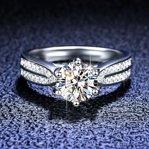 Anneaux de mariage Original PT950 bague en platine scintillant D couleur 3 carats Solitaire laboratoire diamant anneaux de mariage bijoux pour femmes 231208