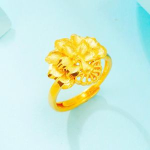 Anneaux de mariage Bague Paon Or 24K Pour Femmes Ethnique Mignon Fête Anniversaire Déclaration Anniversaire Fiançailles Bijoux Cadeau