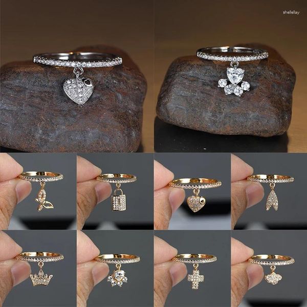 Bagues de mariage Pendant pour femmes Géométrie de haute qualité créative personnalisée Personalités élégants anneaux de doigt bijoux cadeaux